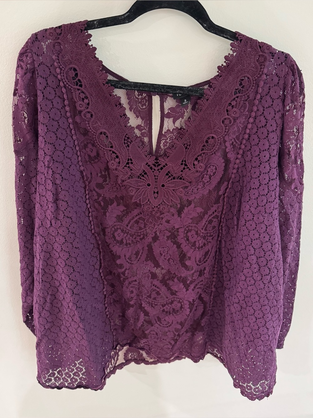 Torrid Lace Long-Sleeve Blouse